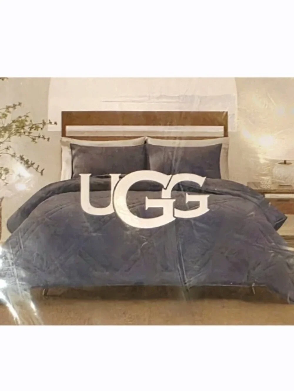 UGG Haven Full/Queen Comforter Set- Pacific Blue